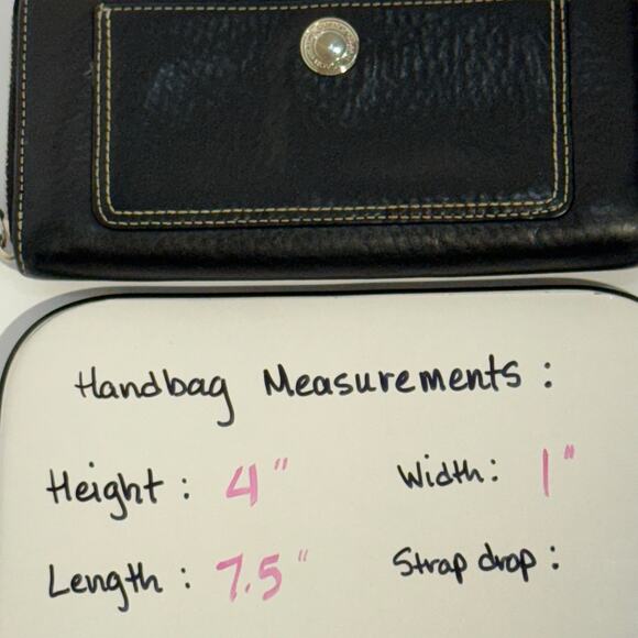 Coach Zip Around Black Pebbled Leather Wallet with Lilac Inside, VGC - Picture 10 of 10